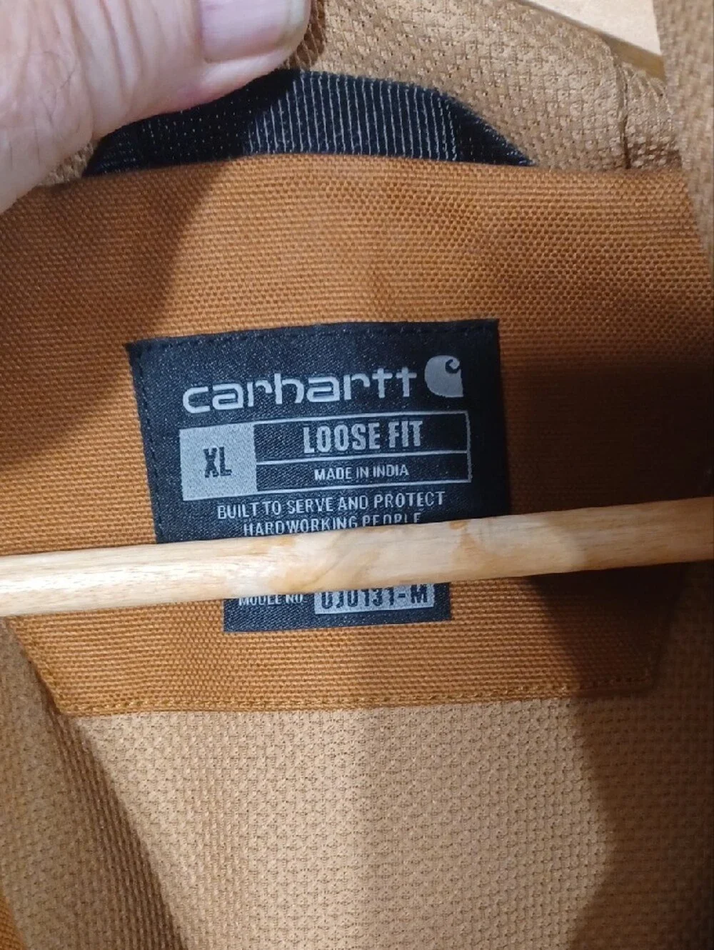 Carhartt Tan Hooded Work Jacket